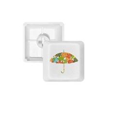 Imagem de DIYthinker Deixa guarda-chuva gotejamento tempo chuva teclado mecânico PBT kit de atualização para jogos