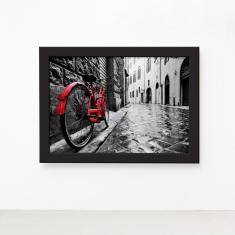 Imagem de Quadro Itália Foto Bicicleta Moldura  22x32cm