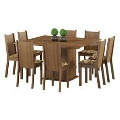 Imagem de Sala de Jantar Clarice Tampo de Madeira 8 Cadeiras Madesa