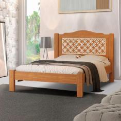 Imagem de Cama Com Cabeceira Casal 100% MDF Nature Off White Flex Sutton Shop Jm