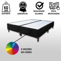 Imagem de Base Box King Bipartido Padrão Suede Liso (1,93 X 2,03 M) Com 37 Cm De