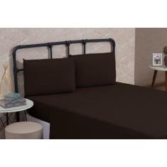 Imagem de Jogo De Cama Box Casal 04 Peças Liso Com Elástico E Fronhas Cama Casal