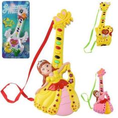 Imagem de Guitarra Musical Infantil Princesas E Bichinhos Com Som E Luz A Pilha