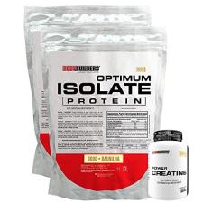 Imagem de Kit 2x Optimum Isolate Whey Protein 900g + Power Creatina 100g - Bodybuilders Sabor Baunilha
