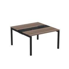 Imagem de Mesa Plataforma Dupla com Pé de Aço para Coworking 130X140/2P PDC13/14/2P Walnut/Preto