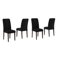 Imagem de Conjunto 4 Cadeiras Lima Imbuia/  - Móveis Arapongas
