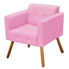 Imagem de Kit 02 Poltronas Elisa Suede  Bebê Pés Palito D´rossi