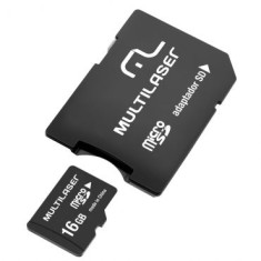 Imagem de Cartão de Memória Micro SDHC com Adaptador Multilaser 16 GB MC005