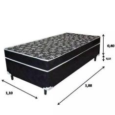 Imagem de Cama Solteirão Conjugado Especial Ortopédico - Preto - Fábrica De Tudo