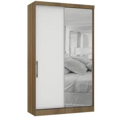 Imagem de Guarda Roupa Modulado 134,50cm 2 Portas De Correr Com Espelho Paris Lu