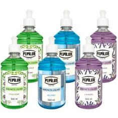 Imagem de 6 Sabonetes Liquido Erva-Doce Lavanda E Neutro 500ml Pepilon