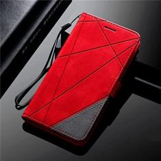 Imagem de Carteira de couro para Samsung Galaxy A52S A72 A42 A32 5G A22 4G M32 A12 A82 A13 A33 A53 A73 Flip Stand Phone Cover, vermelho, para A32 5G (6,5 polegadas)