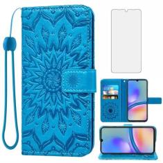 Imagem de Asuwish Capa de telefone para Samsung Galaxy A05s/A05 carteira com protetor de tela de vidro temperado capa flip fina suporte para cartão acessórios para celular Ao5s Ao5 A 05s 05 SM-A057F A055F