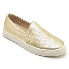 Imagem de Tênis Slip On Casual Em Couro Sola Macia Krn Shoes Costura Aparente, D