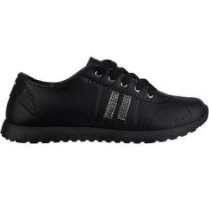 Imagem de Tênis Casual Detalhe em Strass Feminino Moleca Preto - 5736.114-Feminino