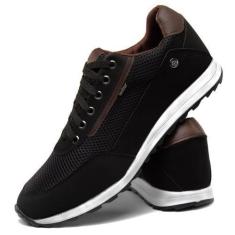 Imagem de Tênis Masculino Sapatênis Casual Preto - MKSHOES, Preto, 40