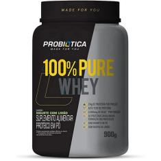 Imagem de 100% Pure Whey Pote 900G Probiotica Whey Concentrado Bcaa