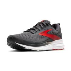Imagem de Brooks Tênis de corrida masculino Trace 3 Neutral, Ébano/vermelho ardente/branco, 42