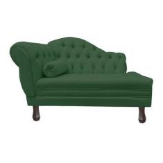 Imagem de Recamier Sofá Direito Larissa 120cm Sala Suede Verde - Incasa Decor -