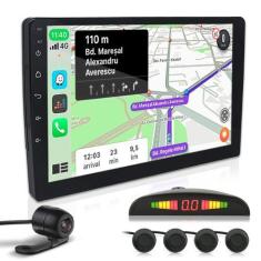Imagem de Kit Multimídia 9 Polegadas + Câmera Ré + Sensor Ré Preto VW New Beetle