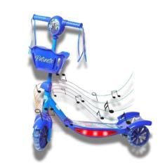 Imagem de Patinete Kids Com Luz E Música Em 3 Rodas Azul E Rosa Para A Diversão 