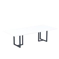Imagem de Mesa De Reuni o Retangular 200x90cm Mr2000p25tub Branco/azul