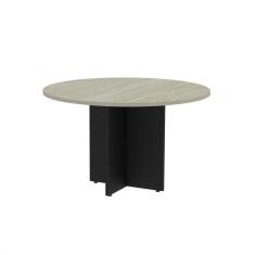 Imagem de Mesa Reunião Redonda Mrr1100p25pp Nogueira casblanca/Preto