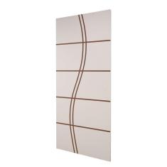 Imagem de Porta De Correr P- Verniz Frisada Kit Alumínio Fs Duplo - 210x70