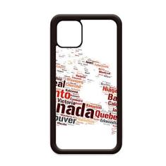 Imagem de Mapa do Canadá com nomes de cidades para iPhone 11 Pro Max capa para celular Apple