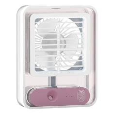 Imagem de Ventilador Abajur Umidificador USB Portátil 3 Velocidades