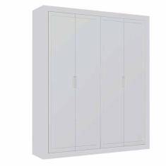 Imagem de Guarda Roupa infantil 4 Portas e 4 Gavetas Tutto New 100% MDF Cor Branco Acetinado - Matic Móveis