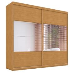 Imagem de Guarda Roupa Com Espelho 2 Portas Aroeira Naturalle