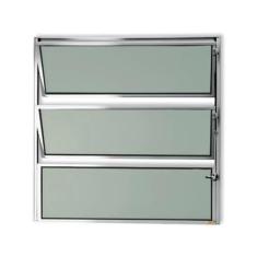 Imagem de Janela Basculante De Alumínio 60X40cm Com Vidro Boreal Anodizado Maste