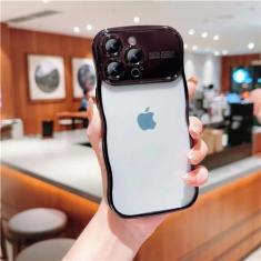 Imagem de Galvanoplastia transparente para iphone 15 14 plus 13 12 11 pro max macio claro à prova de choque capa de prevenção de queda, preto, para iphone 12 pro