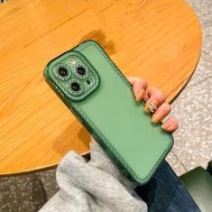 Imagem de Capa transparente luxuosa com diamante de cristal para iPhone 14 13 12 11 Pro Max X XR XS 7 8 Plus Capa de silicone macia transparente e brilhante, verde, para iPhone 8