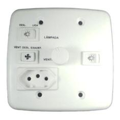 Imagem de Controle Ventilador Teto 4X4 Bivolt 110V 220V Tomada 2 Lâmpadas - Ream