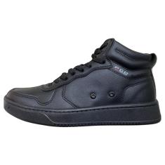 Imagem de Tênis Masculino Cano Alto Pegada 171904-03 Sneaker Microfibra Preto-Masculino