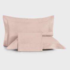 Imagem de Jogo de Cama King 4 Peças Altenburg Algodão Lux 200 Fios Rosa Lille