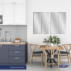 Imagem de Janela De Alum nio De Correr 100x200cm 4 Folhas 2 Fixas Com V