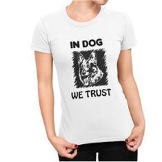 Imagem de Camiseta ECF Feminina In Dog We Trust Manga Curta  Poliester