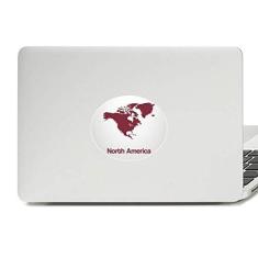 Imagem de Adesivo de notebook com emblema de vinil do mapa continente América do Norte
