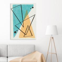 Imagem de Tela Decorativa Abstrato Com Triângulos Color