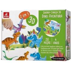 Imagem de Quebra Cabeça 3D Dino Aventura Brincadeira De Criança