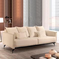 Imagem de Sofa Acacia 3 Lugares Mm Top 180cm Molas Bonel Bege