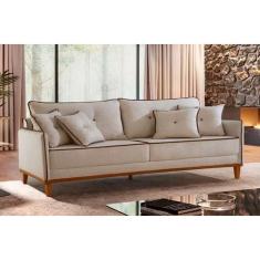 Imagem de Sofá Fixo Luxo Living Centaurus 1.80m Molas Bonnel Bege