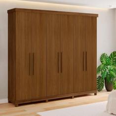 Imagem de Guarda-roupa Valencia 6 Portas 100% Mdf Nogueira