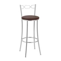 Imagem de Banqueta para Cozinha Bc51/a - A109 Cromada/Marrom