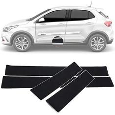Imagem de Soleira Vinil Blackout Para Fiat Argo 2018 19 4 Peças