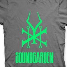 Imagem de Camiseta Soundgarden Chumbo e Verde em Silk 100% Algodão