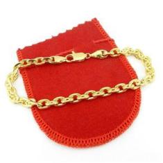 Imagem de Pulseira Masculina 23cm 5mm Largura Folheada Ouro PL480